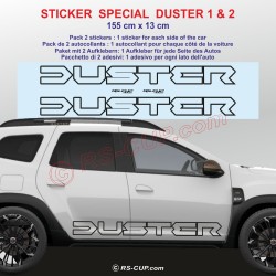 2 DACIA Logo outline 2024 side skirt decal for Duster II