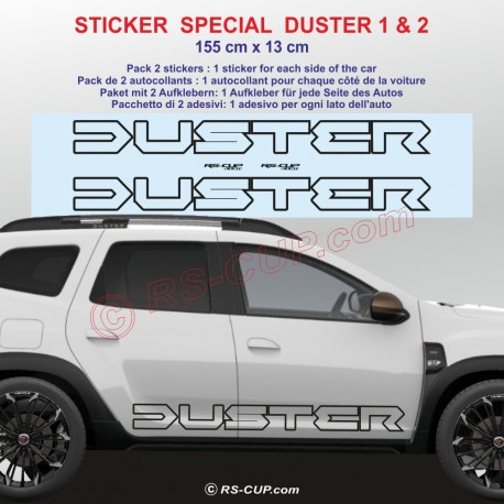 2 DACIA-Logo outline 2024 Seitenstreifen Aufbleber für Duster II