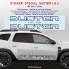 DUSTER 1 & 2 - Side skirt sticker decals for Dacia - Set of 2 stickers outline