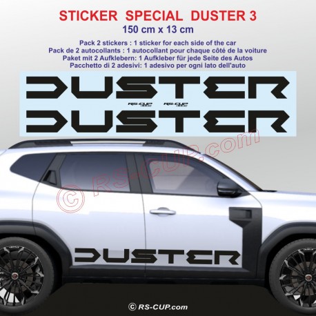 2 DACIA Logo outline 2024 side skirt decal for Duster II