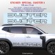 2 DACIA Logo outline 2024 side skirt decal for Duster II