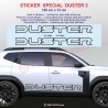 DUSTER 3 - Side skirt sticker decals for Dacia - Set of 2 stickers outline