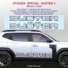 DUSTER 3 - Side skirt sticker decals for Dacia - Set of 2 stickers outline