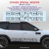 BIGSTER outline - Side skirt sticker decals for Dacia - Set of 2 stickers