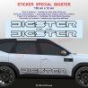 BIGSTER outline - Side skirt sticker decals for Dacia - Set of 2 stickers