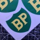 4 Aufkleber BP British Petroleum für ALPINE RENAULT oldtimer