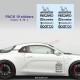Pack 10 stickers logo racing pour toutes ALPINE A110 A290 A390