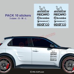 10er Pack Racing-Logo-Aufkleber für alle ALPINE A110 A290 A390