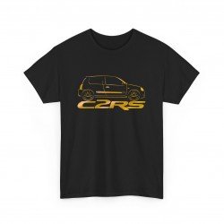 CLIO 2 RS silhouette Men Tshirt black and gold C2RS