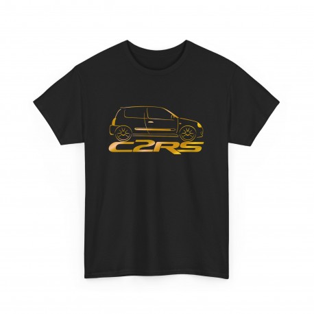 CLIO 2 RS silhouette Men Tshirt black and gold C2RS