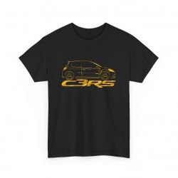 CLIO 3 RS silhouette Men Tshirt black and gold C3RS
