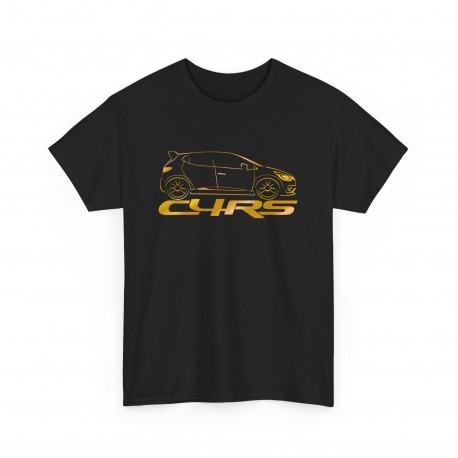 CLIO 4 RS silhouette Men Tshirt black and gold C4RS