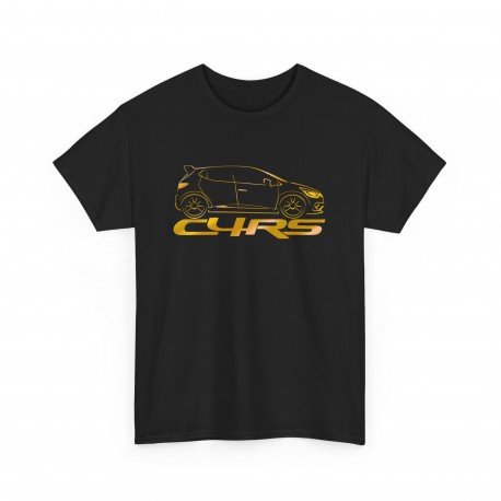 CLIO 4 RS silhouette Men Tshirt black and gold C4RS