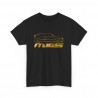 MEGANE 16s COUPE silhouette Männer T-Shirt Schwarz und golden metal M16S