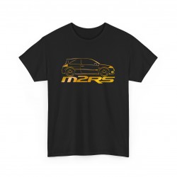 Tshirt MEGANE 2 RS mixte pour homme femme - Silhouette de Twingo dorée métal M2RS