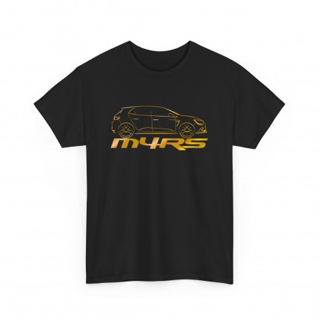 MEGANE 4 RS silhouette Men Tshirt black and gold M4RS