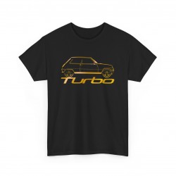 Tshirt R5 Alpine Turbo mixte pour homme femme - Silhouette de Twingo dorée métal