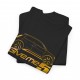 Renault 5 E-Tech silhouette Männer T-Shirt Schwarz und golden metal