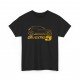 Tshirt Renault 5 E-Tech mixte pour homme femme - Silhouette de Twingo dorée métal