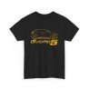 Renault 5 E-Tech silhouette Männer T-Shirt Schwarz und golden metal