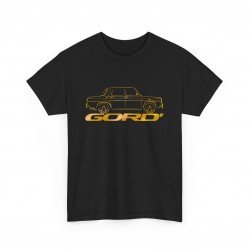 Renault 8 Gordini silhouette Männer T-Shirt Schwarz und golden metal