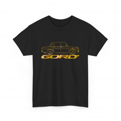 Tshirt Renault 8 Gordini mixte pour homme femme noir et or métal