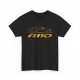 A110 Alpine silhouette Männer T-Shirt Schwarz und golden metal