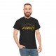 A110 Alpine silhouette Männer T-Shirt Schwarz und golden metal