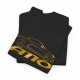 A110 Alpine silhouette Männer T-Shirt Schwarz und golden metal