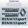Pack 5 stickers RENAULT SPORT vintage - Epoque 1980 à 2004