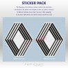 Pack of 2 vintage RENAULT SPORT stickers – 1980 to 2004 era