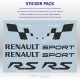 Pack 6 stickers RENAULT SPORT vintage - Epoque 2004 à 2016