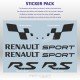 Pack 6 stickers RENAULT SPORT vintage - Epoque 2004 à 2016