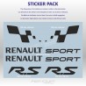 Pack of 6 RENAULT SPORT stickers – 2004 to 2016 era