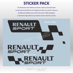 Pack of 3 vintage RENAULT SPORT stickers – 2004 to 2016 era