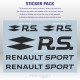 Pack of 5 vintage RENAULT SPORT stickers – 2016 to 2023 era