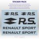 Set mit 5 RENAULT SPORT Vintage-Aufklebern – Epoche 2016 bis 2023