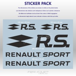 Pack of 5 vintage RENAULT SPORT stickers – 2016 to 2023 era