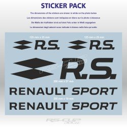 Pack of 5 vintage RENAULT SPORT stickers – 2016 to 2023 era