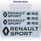 Pack of 6 vintage RENAULT SPORT stickers – 2016 to 2023 era