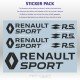 Pack 6 stickers RENAULT SPORT vintage - Epoque 2016 à 2023