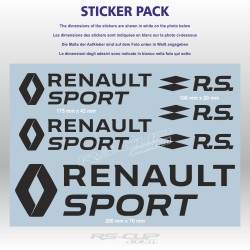 Set mit 6 RENAULT SPORT Vintage-Aufklebern – Epoche 2016 bis 2023