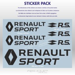 Pack 6 stickers RENAULT SPORT vintage - Epoque 2016 à 2023