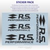Pack of 4 RS PERFORMANCE Aufkleber
