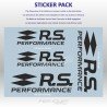Pack of 4 RS PERFORMANCE Aufkleber