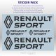 Pack mit 4 RENAULT SPORT Aufklebern – neues Logo