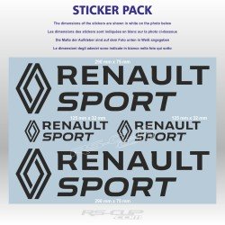 Pack 4 stickers RENAUT SPORT nouveau logo
