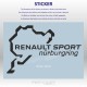 1 sticker RENAULT SPORT Nürburgring 15 cm pour Clio Twingo Megane Captur