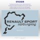 1 RENAULT SPORT Nürburgring 15 cm sticker decal for Twingo Clio Megane Captur