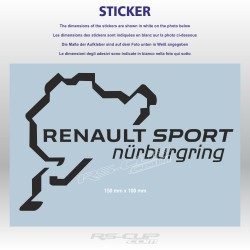1 sticker RENAULT SPORT Nürburgring 15 cm pour Clio Twingo Megane Captur